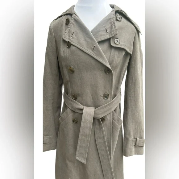 Gryphon New York Grey Hoodie Trench Coat Small Excellent used Condition - Picture 2 of 16